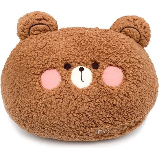 Schattig pluche kussen, sofakussen, knuffeldieren, zachte bankdecoratie, geschenken voor verjaardag, Kerstmis, 35 x 27 cm (beer)