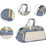 vrouwen sporttas, grote sporttas, sporttas, reistas, sporttas met nat en schoen compartiment, reizen, lichtgewicht waterdichte sporttas, Handbagage tas, voor sport, fitness en reizen, blauw