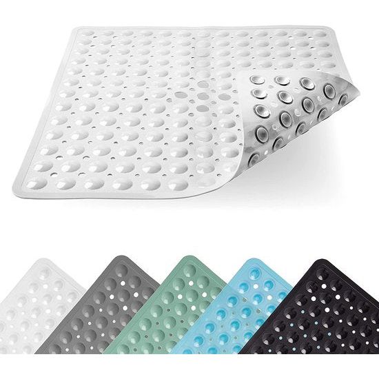 Douchemat 53 x 53 cm wit antislip douchemat in premium kwaliteit comfortabele antislip badmat antislip antibacterieel en machinewasbaar douchemat antislip