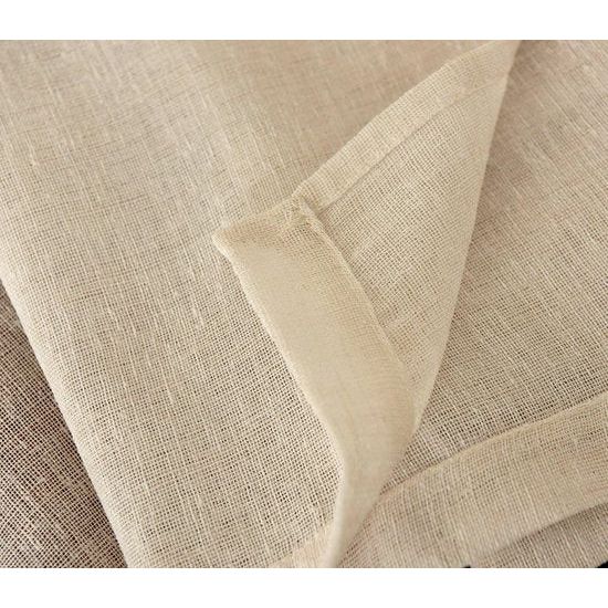 Set van 2 gordijnen transparant met pluisjes