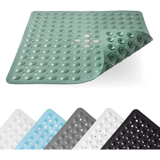 TONIAMO® Douchemat groen |Premium antislipmat douchecm groen comfortabele douchemat badmat antislip schimmelbestendig en machinewasbaar douchemat antislip