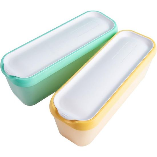 Set of 2 ice cream containers for ice cream, 1.5 L, storage containers, freezer containers, ice containers, BPA-free food grade