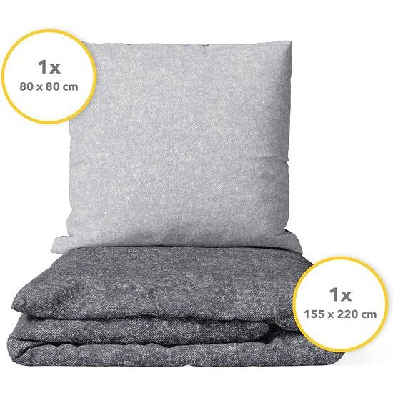 Dekbedovertrek grijs