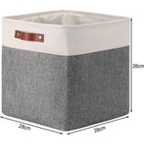 Set van 3 Sotrage-dobbelstenen, 28 x 28 x 28 cm, wit en grijs