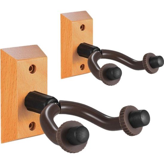 Gitaarhouder voor aan de muur, gitaar muurbevestiging hout, muurbevestiging gitaar, gitaar muurbevestiging voor klassieke gitaar, elektrische gitaar, basgitaar (2 stuks)