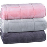 Gewichtsdeken 135x200 - zilvergrijs | ontspanningsdeken met 4kg gewicht | zwaar dekbed tegen slaapstoornissen | therapiedeken voor volwassenen en jongeren, kleur: zilvergrijs