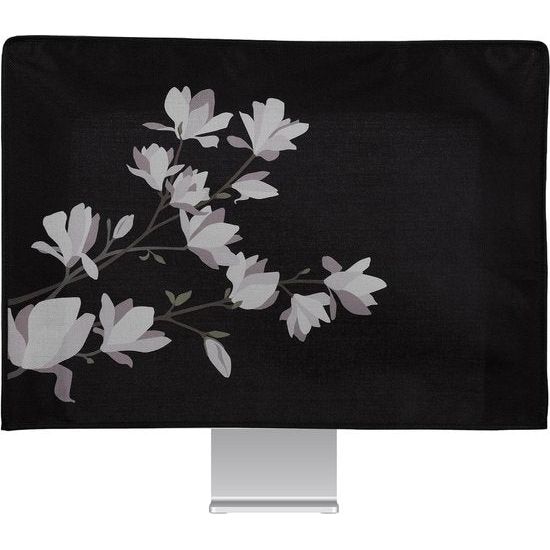 Linnen hoes compatibel met 24-26 inch monitor - beschermhoes stofbescherming afdekking voor pc-scherm - computerscherm cover stofkap - magnolia