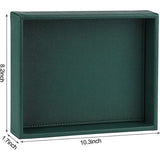 Rechthoekig PU-leer, Sieradenlade, Decoratieve lade, lederen lade, opslagruimte voor sieraden, sleutels, polshorloge, woonkamer, tafel, keuken, 26 x 21,5 x 4,5 cm, Zwart