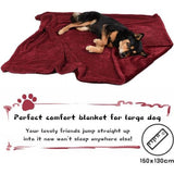 Fleece huisdierdeken pluizig wasbaar Sherpa pluche knuffeldeken hondenbed voor honden puppy's katten, 152 x 127 cm