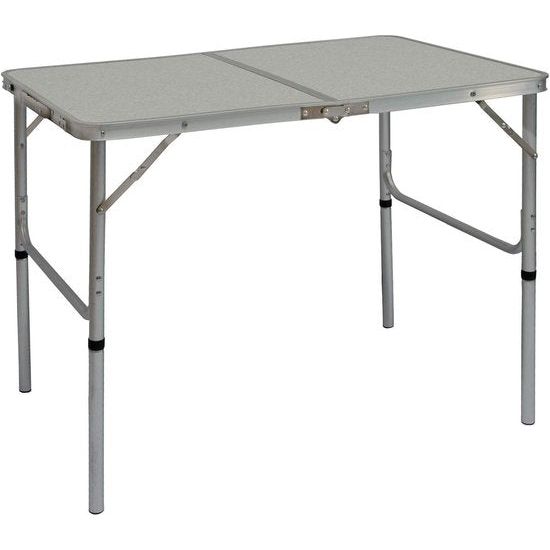 Opklapbare en in de hoogte verstelbare picknicktafel, 90 x 60 x 70 cm, licht, kofferformaat