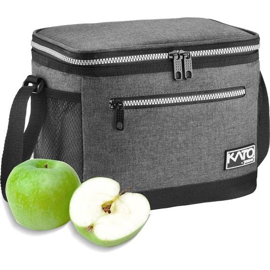 lunchtas voor vrouwen en mannen, lekvrije thermische herbruikbare lunchtas voor volwassenen, lunchtas voor kantoor, werk, donkergrijs