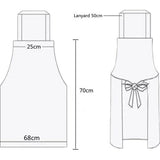 Set van 2 schorten, keukenschort, BBQ-schort, verstelbaar kookschort, waterdicht schort, heren en dames, keuken, restaurant, café, zwart / wit