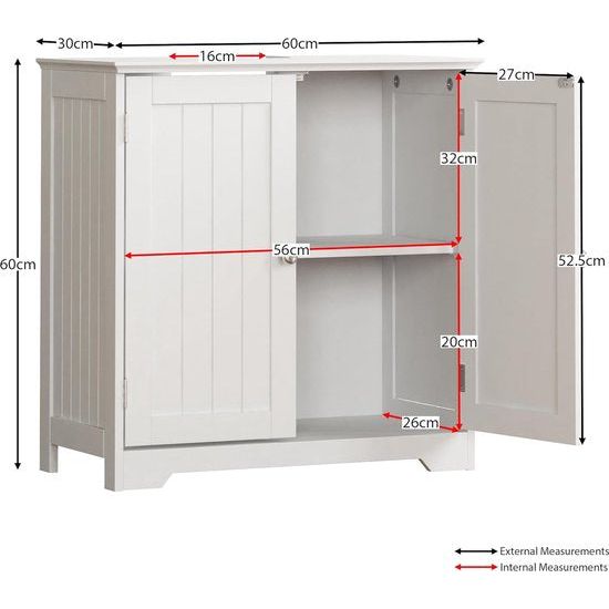 wastafelkast vloerstaand opbergmeubel wit = white freestanding floor cabinet storage unit