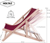 Ligstoel, hout, beukenhout, inklapbaar, voor zelfmontage, zonnestoel, strandstoel, tuinligstoel voor tuin, zwembad, camping, strand, bars, cafés, hotels, tot 130 kg, verstelbaar, 4 standen