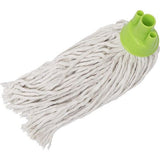 Dweilmop katoenen set, 4 stuks, met robuuste steel, geschikt voor poetsemmers met pers, uit nat en droog dweilen voor de huishoudencollectie