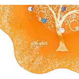 Venezia Schaal Bord Decoratie Opbergschaal Boom des Leven Murano-glas versierd met murrines en bladgoud cadeau-idee Handgemaakt Made Italy (cm13x13)