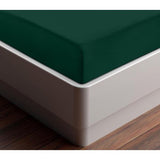 Hoeslaken 160 x 200 cm - Groen - Geborsteld polyester microvezel hoeslaken - 35 cm diepe zak