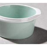 Bakvorm taartvorm, soufflévormen porselein, 6-delige mini ovenschaal ovenvormen voor crème brûlée dessertsoufflé, ronde vorm, inhoud 160 ml, optimale inhoud 140 ml