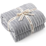 Knuffeldeken, wollig, fleecedeken, woondeken, warme deken, dikke winterbankdeken, sofadeken, grijs, 150 x 200 cm