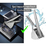 Aardappelstamper van roestvrij staal. Aardappelstamper voor babyvoeding, groente en fruit. Verdikt staal. Aardappelpers roestvrij staal. Aardappelpuree. Aardappelstamper roestvrij staal. Aardappelstamper. Aardappelpers.