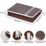 Manicure set, 26-delige professionele nagelknipper set, roestvrij staal, gereedschap voor manicure en pedicure, nagelriemreiniging, geavanceerd ontwerp met ritssluiting, bruin