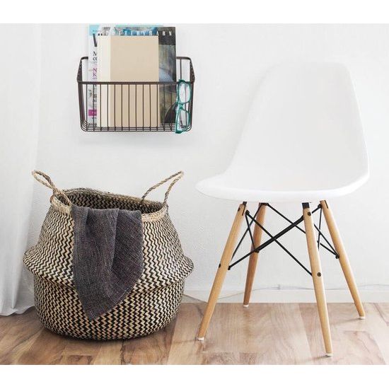 Set van 2 metalen wandrekken, grote opbergmand voor de hal, slaapkamer en andere ruimtes, organizer voor brieven, portemonnees, zonnebrillen of badkameraccessoires, bronskleurig.