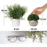 Pakket van 4 kunstplanten, mini-kunstplanten, plastic kunstplanten voor slaapkamer, badkamer, keuken, huis, interieurdecoratie