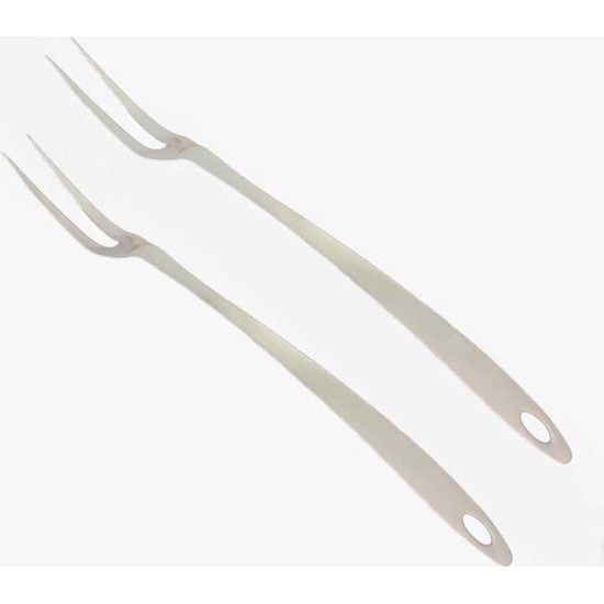 vleesvorken en grillvorken, roestvrijstalen grillvork braadvork worstvorken serveervork voor keuken braadgrill 33,5 cm (pak van 2)