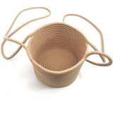 Macramé bloempot, hangend, voor binnen en buiten, gevlochten plantenmanden, 20 cm diameter, boho-bloemen, zeegras, plantenpot voor huis, tuin, bruiloft, wanddecoratie, jute