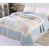 Sprei 150 x 200 cm katoen bedsprei dun zomer dekbed dekbed (blauw, 150 x 200 cm)