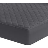 Gewatteerde matrasoplegger 135 x 190 cm, zachte microvezel matrastopper, hoogte tot 38 cm met spanrand, matrasbeschermers onderbed ook voor boxspringbedden (grijs)