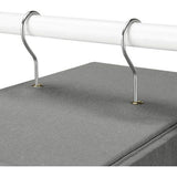 Hangende organizer met 3 vakken, kledingkast, opvouwbaar hangrek, hangorganizer van stof, hangende stoffen kast met ijzeren frame, opbergsysteem voor kleding - grijs