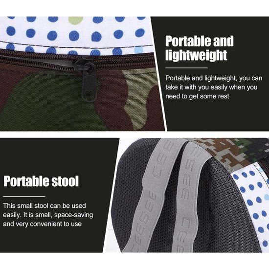 Schuim tuinkruk Draagbare tuinplantenkruk Ottomaanse kruk met tuincamping Willekeurige kleur 18 cm