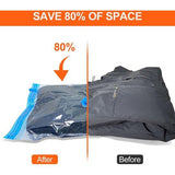 6 stuks vacuümzakken voor kleding, dekbedden, matrassen, vacuümzakken met handpomp, ruimtebesparende vacuümopbergzakken, kledingzak voor op reis, vacuümzakken, 100 x 80 cm, 80 x 60 cm, 60 x 40 cm