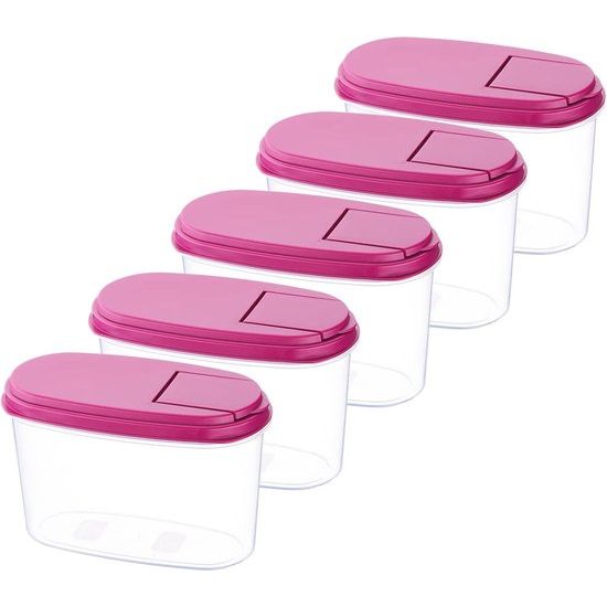 Strooidozen strooidozen voorraaddozen Austrian Quality 1L (5 stuks) roze