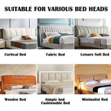 Beschermhoes voor het hoofdbord van het bed, zachte stretch, fluweel, stofdicht, beschermhoes voor gevoerd hoofdeinde (150-170 cm, donkergrijs)
