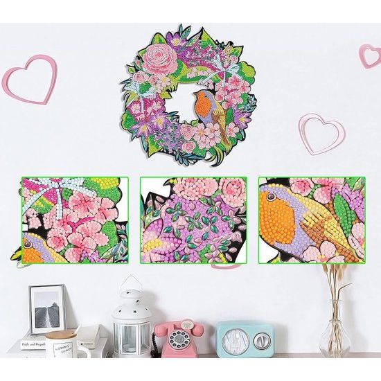 Diamond Painting gecombineerd met een tafelkrans