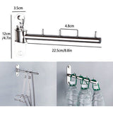 Roestvrij Staal Met Zwenkarm Wandkleerhanger Rail Wandkapstok Badjashaken, Handdoekhaken, Garderobehaak Modern En Ruimtebespare Kapstok Voor Was, Slaapkamer, Badkamer, Balkon