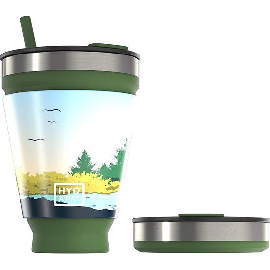 optionele containers; Dragbare, toekomstige, warme en koude dranken voor koffie, thee, smoothies, bier, cocktails, thee, woon-werkverkeer, camping, evenementen, inhoud 473 ml