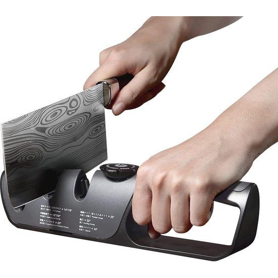 Professionele messenslijper, eenvoudige messenslijper met verstelbare hoekknop, Japanse multifunctionele keukenmessenslijper en polijstmachine