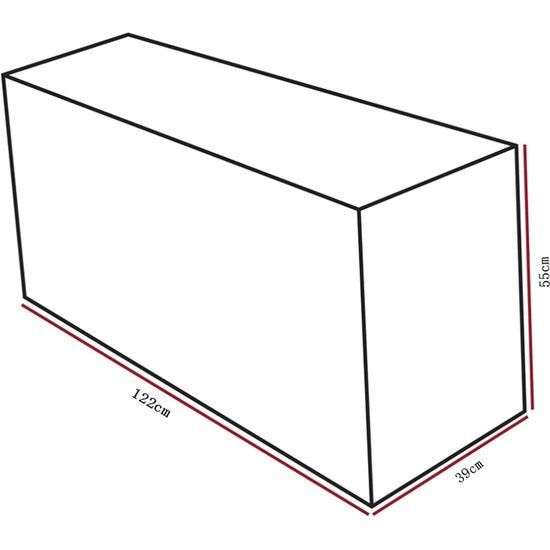 Opbergtas, beschermhoes, beschermhoes voor kussens, waterafstotende tuinkussen, opbergtas voor kerstbomen, gevoerde kussens, beschermhoes, waterdicht (122 x 39 x 55 cm)