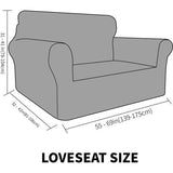 Thick fluwelen bankovertrekken, 2-zits, super stretch, antislip, loveseat, hoezen voor woonkamer, honden, huisdier, pluche, liefde, zitbank, beschermhoes, elastische meubelbeschermer (2-zits, marineblauw)