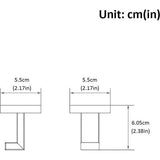 Handdoekhaken 2 Pak SUS304 de haken van de roestvrij Staalbadjas Muur Opgezette moderne vierkante Kaphaken, Opgepoetst Chroom