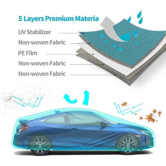 Accessories Autohoes, ademend, volledige garage, lichtgewicht, volledige garage, uv-stabiliseert binnen en buiten in de zomer winter.