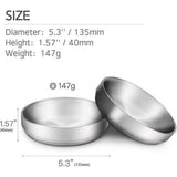 2 x Edelstahlnapf Katzennapf, 304 Material Katzennapf, sicherer Kontakt mit Lebensmitteln, sturzsicher und leicht zu reinigen