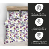 Onyx beddengoed 135 x 200 cm en kussensloop 80 x 80 cm 100% zacht comfortabel microvezel hoogwaardig dekbedovertrek met ritssluiting ademend beddengoed 135 x 200 cm VH-18