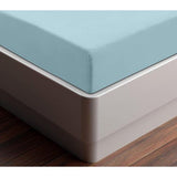 Hoeslaken 90x200cm - Spa Blauw - geborsteld polyester microvezel hoeslaken - 35 cm diepe zak