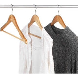 Houten kleerhangers, sterke kledingroedes en kleerkasten, kleerhangers met zoombinder, ruimtebesparende, antislip kleerhangers voor overhemden/pak, hout