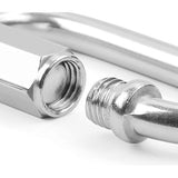 Quick Connect roestvrijstalen karabijnhaken - robuuste ovale D-vormige vergrendelingsclips voor buiten/binnen, kamperen en wandelen