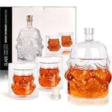 Whiskey Carafe Whisky Bottle with 2 Whisky Glasses, Whiskey Decanter 750 ml Gifts for Men, Whiskey Set for Bourbon, Single Malt, Jameson, Irish, Wine, Scotch, Brandy (Bottle Set)